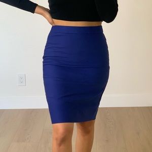 Blue JCREW pencil skirt